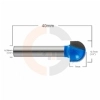 Ampliar foto Fresa Esferica para Madeira e MDF 1 2 12.7mm