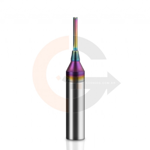 Fresa TCT 2 cortes retos 3 x 20mm Haste 1 2   Cobertura DLC