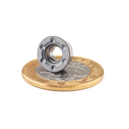 Ampliar foto Inserto RDMT1204MO A27 AlTin Pastilha de Metal Duro para Aco  Grade 5537   1 peca