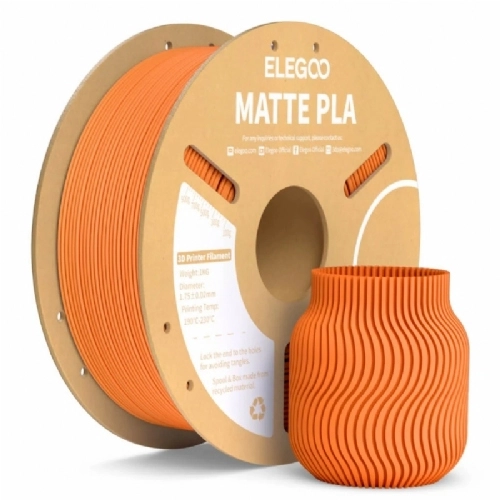Filamento PLA Matte Fosco Laranja   Orange   Elegoo   1.75mm 1kg 