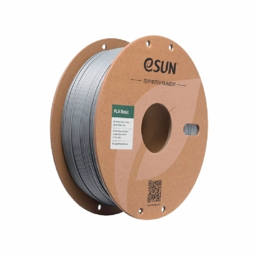 Filamento Esun PLA Basic Silver   Prata   1.75mm 1kg 
