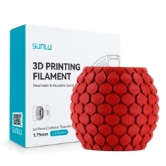 Filamento Sunlu PLA Matte Vermelho Fosco - Red - 1.75mm 1kg 