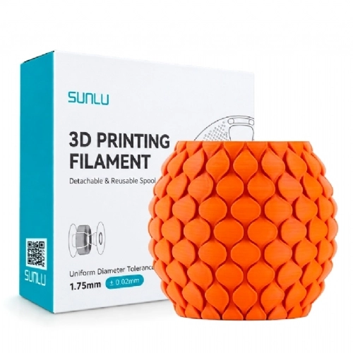 Filamento Sunlu PLA Matte Laranja Vibrante Fosco   Sunny Orange   1.75mm 1kg 