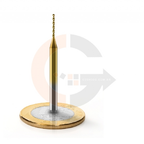 Broca 0.9 mm Metal Duro Titanio Broca 0.9 mm Metal Duro Titanio