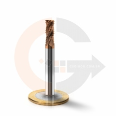 Fresa 4 cortes 6.0mm x 15mm HRC60 para desbaste de Aço