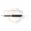 Ampliar foto Fresa de Gravacao Flat 90 graus x0.3mm haste 6mm Metal Duro