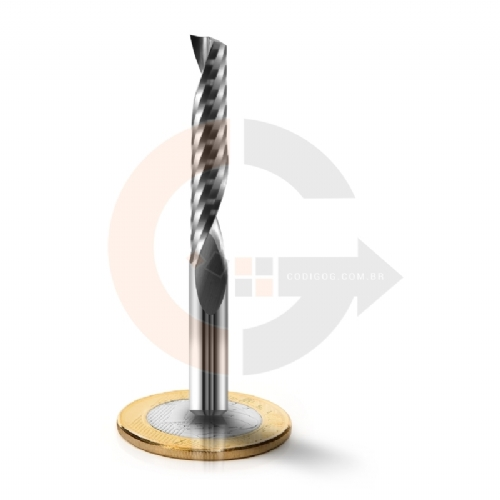 Fresa 1 Corte para acrilico e outros plasticos 6x6x32mm Metal Duro Fresa 1 Corte para acrilico e outros plasticos 6x6x32mm Metal Duro