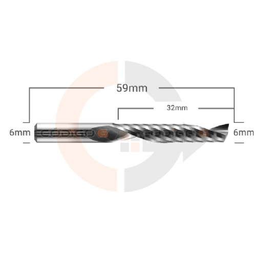 Ampliar foto Fresa 1 Corte para acrilico e outros plasticos 6x6x32mm Metal Duro Ampliar foto Fresa 1 Corte para acrilico e outros plasticos 6x6x32mm Metal Duro