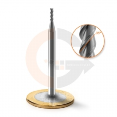 Fresa Para Alumínio 3 Cortes HRC45 2.0mm x 6.0mm Corte a 35º Metal Duro