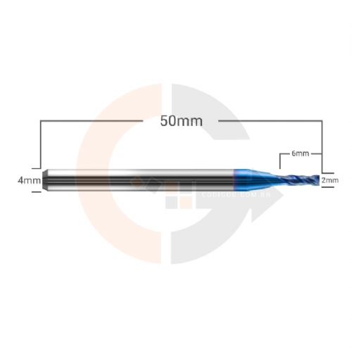 Ampliar foto Fresa de 2 cortes HRC65 para Ferro e Aco 2mm x 6mm Ampliar foto Fresa de 2 cortes HRC65 para Ferro e Aco 2mm x 6mm