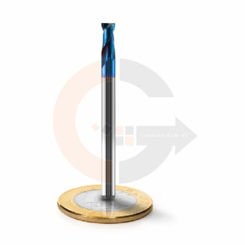 Fresa de 2 cortes HRC65 para Ferro e Aco 4mm x 10mm Fresa de 2 cortes HRC65 para Ferro e Aco 4mm x 10mm