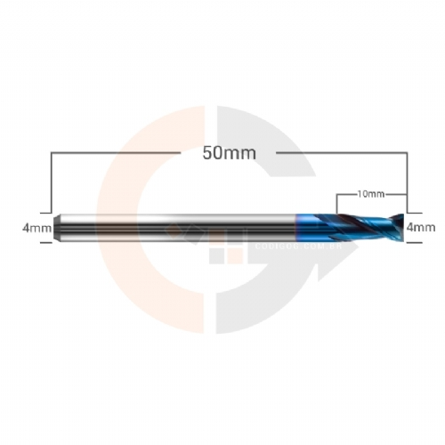 Ampliar foto Fresa de 2 cortes HRC65 para Ferro e Aco 4mm x 10mm Ampliar foto Fresa de 2 cortes HRC65 para Ferro e Aco 4mm x 10mm
