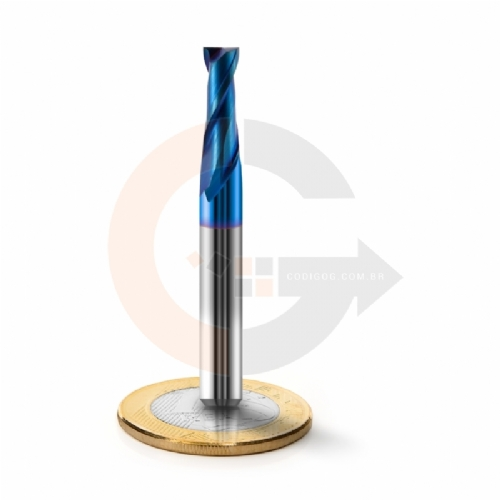 Fresa de 2 cortes HRC65 para Ferro e Aco 5mm x 15mm Fresa de 2 cortes HRC65 para Ferro e Aco 5mm x 15mm