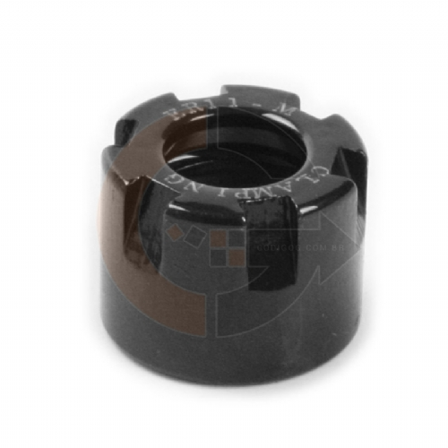 Porca ER11 tipo castelo para spindle e porta pinca ER11 tipo M 12.2mm Porca ER11 tipo castelo para spindle e porta pinca ER11 tipo M 12.2mm