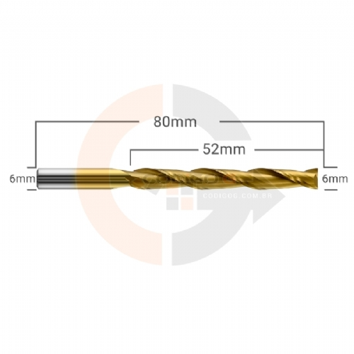 Ampliar foto Fresa Topo 2 Cortes Espiral 6.0mm x 52mm Metal Duro com Titanio Ampliar foto Fresa Topo 2 Cortes Espiral 6.0mm x 52mm Metal Duro com Titanio
