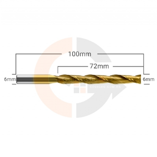 Ampliar foto Fresa Topo 2 Cortes Espiral 6.0mm x 72mm Metal Duro com Titanio Ampliar foto Fresa Topo 2 Cortes Espiral 6.0mm x 72mm Metal Duro com Titanio