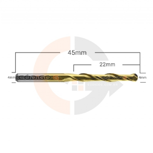 Ampliar foto Fresa Esferica Ball Nose 4mm x 22mm com Titanio Ampliar foto Fresa Esferica Ball Nose 4mm x 22mm com Titanio