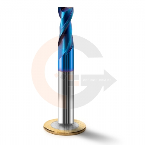 Fresa de 2 cortes HRC65 para Ferro e Aco 10mm x 25mm Fresa de 2 cortes HRC65 para Ferro e Aco 10mm x 25mm