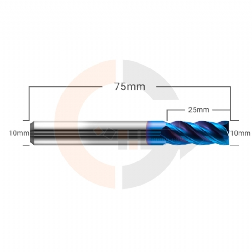 Ampliar foto Fresa de 4 cortes HRC65 para Ferro e Aco 10mm x 25mm Ampliar foto Fresa de 4 cortes HRC65 para Ferro e Aco 10mm x 25mm