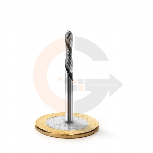 Fresa de 2 cortes Up e Down cut 3.175mm x 17mm Fresa de 2 cortes Up e Down cut 3.175mm x 17mm