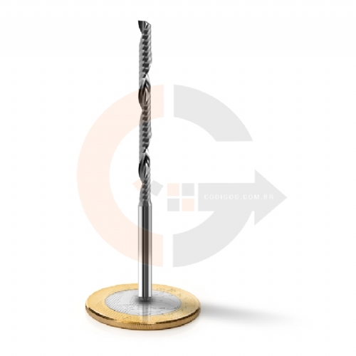 Fresa 1 Corte para acrilico e outros plasticos 3.175mmx42mm Metal Duro Fresa 1 Corte para acrilico e outros plasticos 3.175mmx42mm Metal Duro