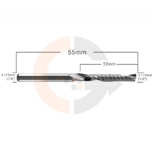 Ampliar foto Fresa Para Acrilico e Outros Plasticos 1 Corte 3.175mm x 32mm Metal Duro Ampliar foto Fresa Para Acrilico e Outros Plasticos 1 Corte 3.175mm x 32mm Metal Duro