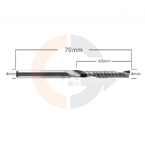 Ampliar foto Fresa Para Acrilico e Outros Plasticos 1 Corte 4mm x 42mm Metal Duro Ampliar foto Fresa Para Acrilico e Outros Plasticos 1 Corte 4mm x 42mm Metal Duro