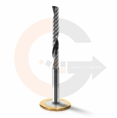 Fresa Para Acrilico e Outros Plasticos 1 Corte 6mm x 52mm Metal Duro Fresa Para Acrilico e Outros Plasticos 1 Corte 6mm x 52mm Metal Duro