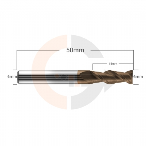 Ampliar foto Fresa Para Ferro e Aco 2 Cortes HRC55 6mm x 15mm Ampliar foto Fresa Para Ferro e Aco 2 Cortes HRC55 6mm x 15mm