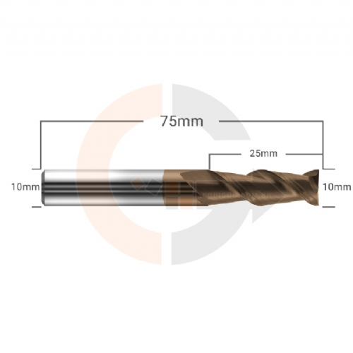 Ampliar foto Fresa Para Ferro e Aco 2 Cortes HRC55 10mm x 25mm Ampliar foto Fresa Para Ferro e Aco 2 Cortes HRC55 10mm x 25mm