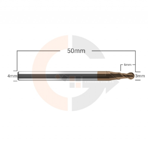 Ampliar foto Fresa Para Ferro e Aco Esferica 2 Cortes HRC55 3mm x 6mm Ampliar foto Fresa Para Ferro e Aco Esferica 2 Cortes HRC55 3mm x 6mm