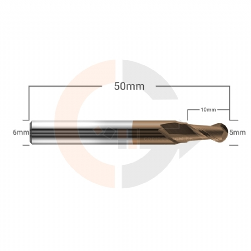Ampliar foto Fresa Para Ferro e Aco Esferica 2 Cortes HRC55 5mm x 10mm Ampliar foto Fresa Para Ferro e Aco Esferica 2 Cortes HRC55 5mm x 10mm