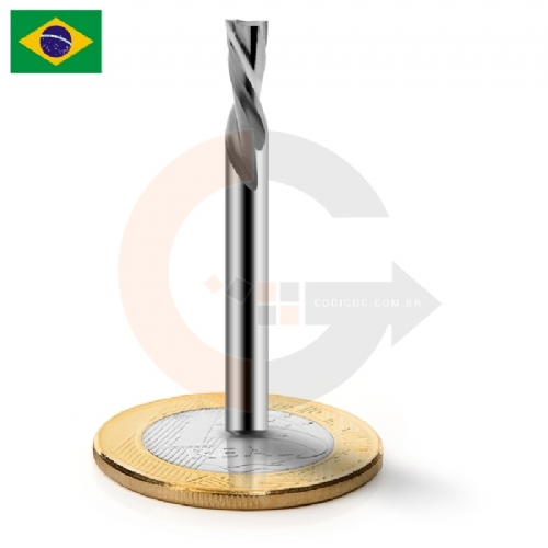 Fresa down cut 2 cortes 4mm para chapas de aluminio Fresa down cut 2 cortes 4mm para chapas de aluminio