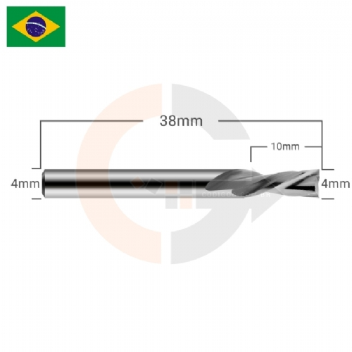 Ampliar foto Fresa down cut 2 cortes 4mm para chapas de aluminio Ampliar foto Fresa down cut 2 cortes 4mm para chapas de aluminio