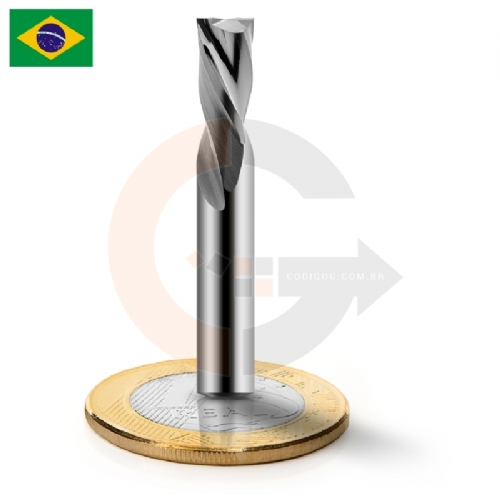 Fresa down cut 2 cortes 6mm para chapas de aluminio Fresa down cut 2 cortes 6mm para chapas de aluminio