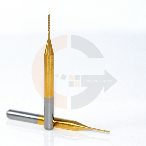 Fresa Raiada 0 6mm Metal Duro Titanio Fresa Raiada 0 6mm Metal Duro Titanio
