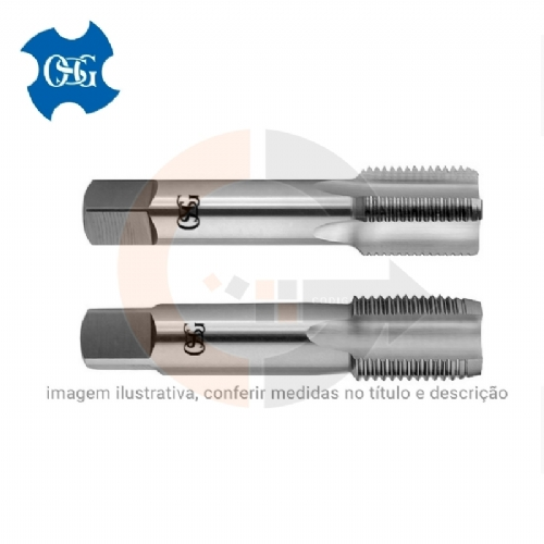 Macho para tubo BSP 109D G 06.35-1 4 - 19 OSG HSS - jogo com 2 pecas Macho para tubo BSP 109D G 06.35-1 4 - 19 OSG HSS - jogo com 2 pecas