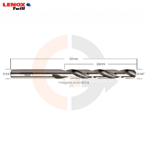 Broca aco rapido HSS 5 64 Lenox Twill TW105 Broca aco rapido HSS 5 64 Lenox Twill TW105