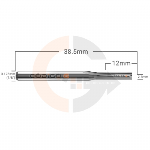 Ampliar foto Fresa de Topo para MDF 2 Cortes Retos Paralelos 2 5mmx12mm Metal Duro Ampliar foto Fresa de Topo para MDF 2 Cortes Retos Paralelos 2 5mmx12mm Metal Duro
