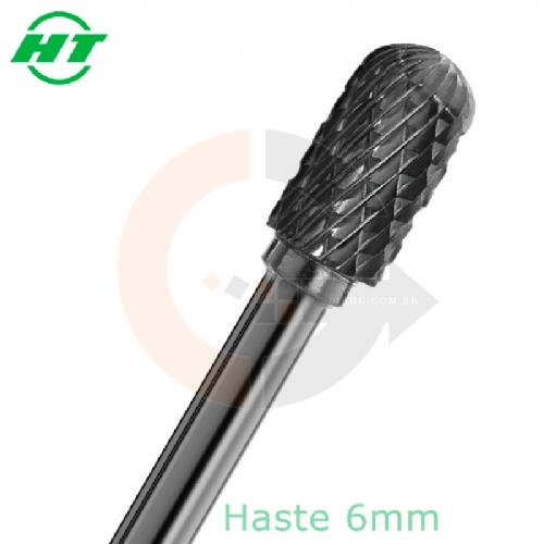 Lima Rotativa Cilindrica Topo Esferico 10 x 19mm Metal Duro Quebra Cavaco Lima Rotativa Cilindrica Topo Esferico 10 x 19mm Metal Duro Quebra Cavaco