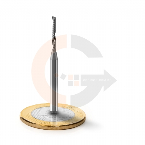 Fresa 1 Corte para acrilico e outros plasticos 1 5mmx12mm Metal Duro Fresa 1 Corte para acrilico e outros plasticos 1 5mmx12mm Metal Duro