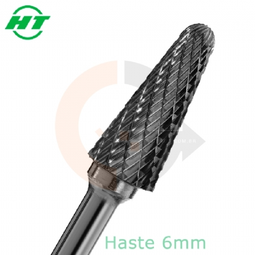 Lima Rotativa Conica com Raio 12 x 28mm Metal Duro Quebra Cavaco Lima Rotativa Conica com Raio 12 x 28mm Metal Duro Quebra Cavaco
