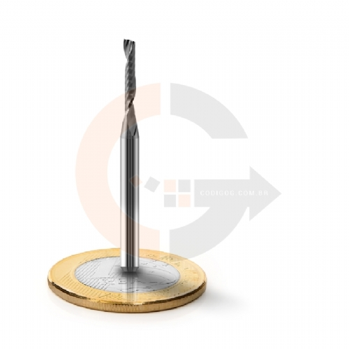 Fresa 1 Corte para acrilico e outros plasticos 2mmx12mm Metal Duro Fresa 1 Corte para acrilico e outros plasticos 2mmx12mm Metal Duro