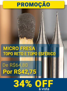 Micro Fresas com Haste de 1/8