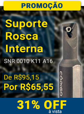 Suporte de pastilha para rosca interna